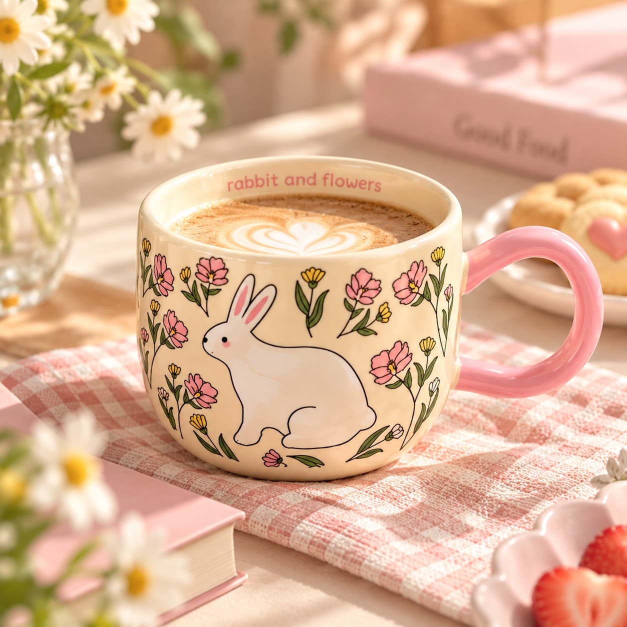 Cute Coffee Rabbit Mug thumbnail 4