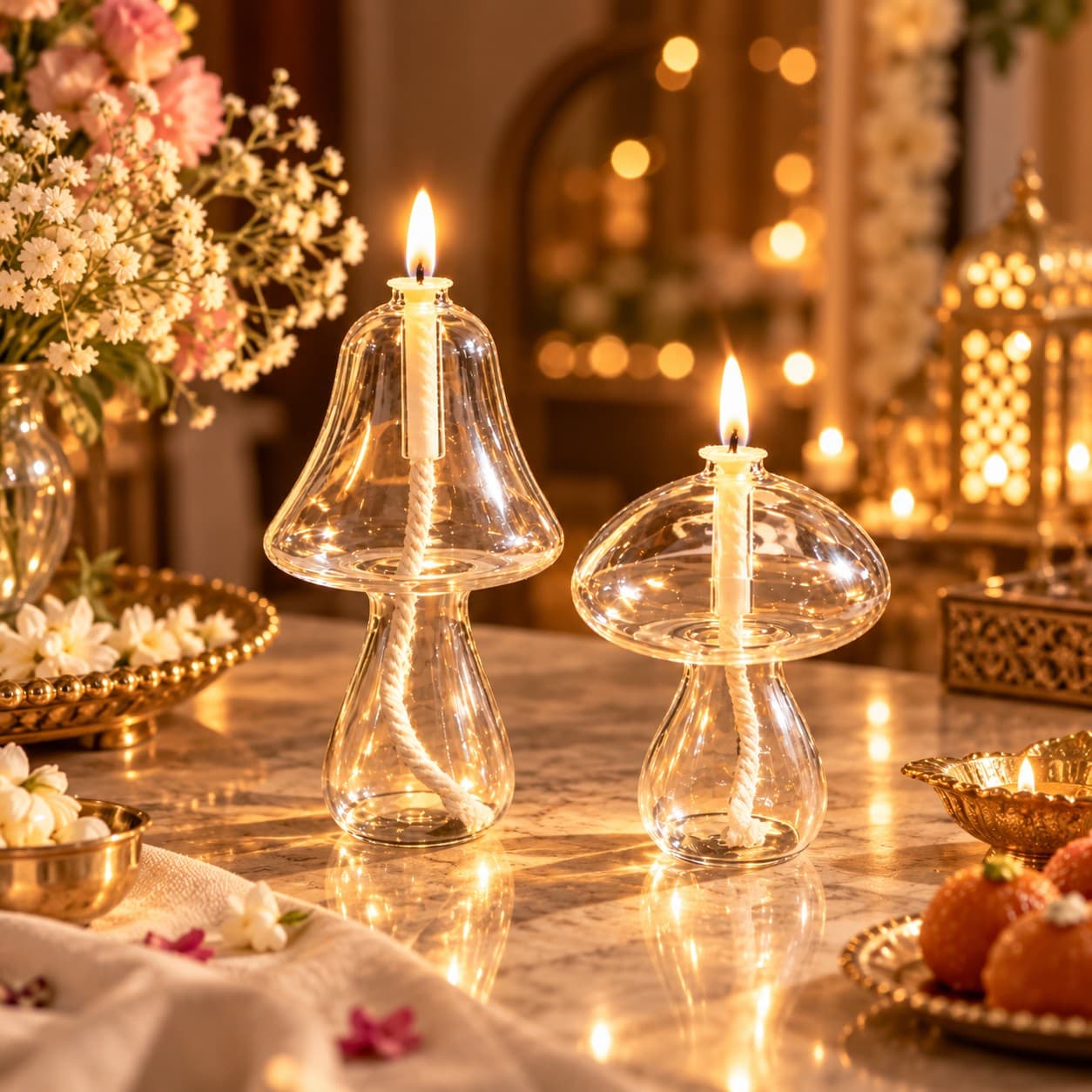Decorative Glass Oil Lamps by Yours Edit