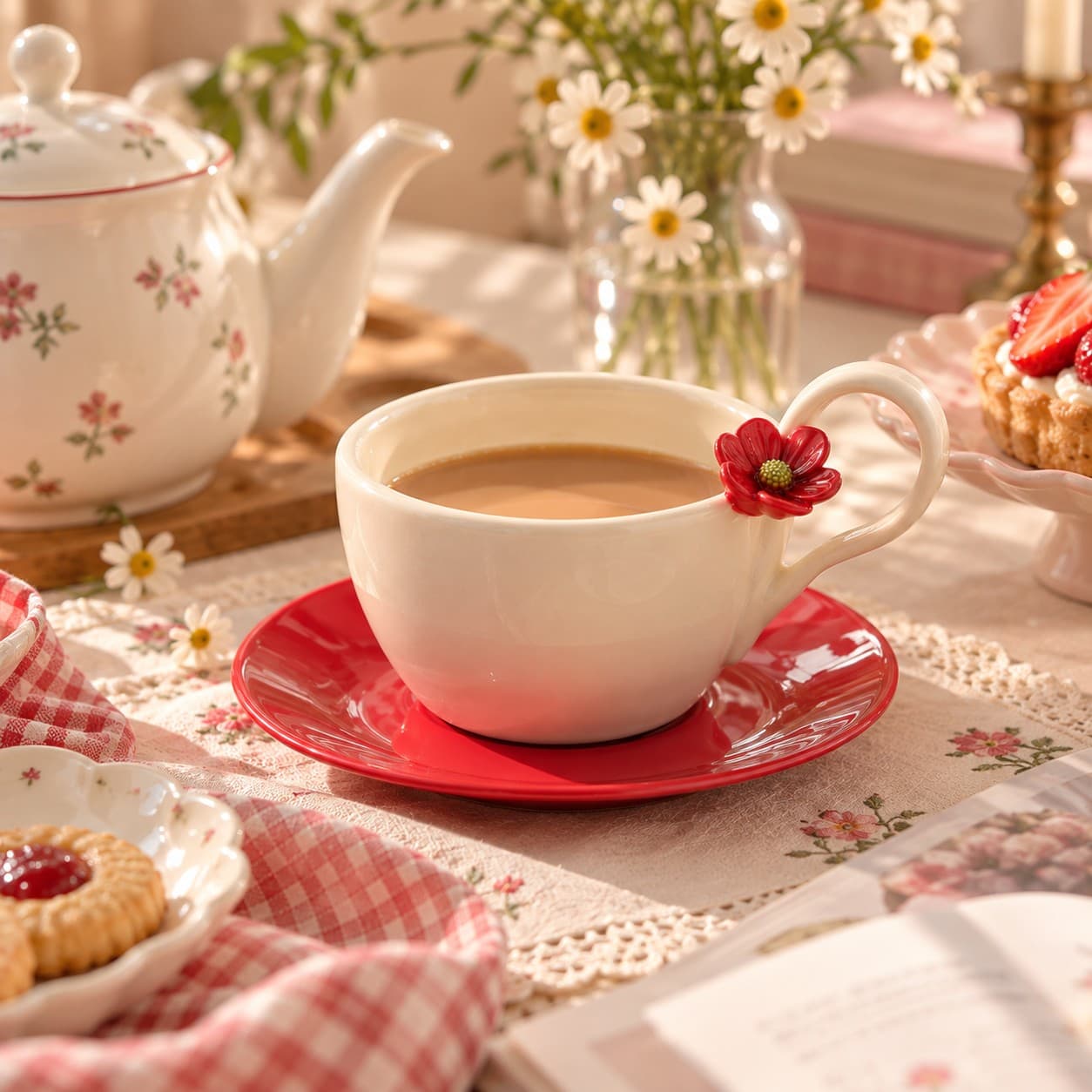 Flower Shape Ceramic Cup by Yours Edit