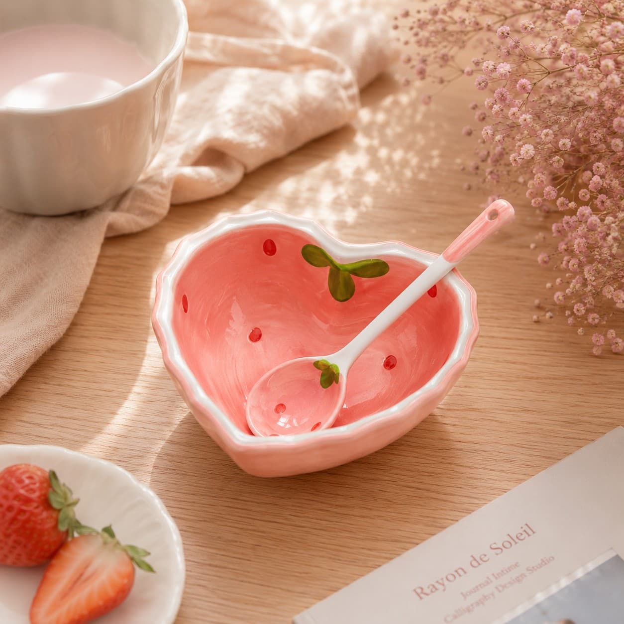 Heart Bowl & Spoon Set by Yours Edit