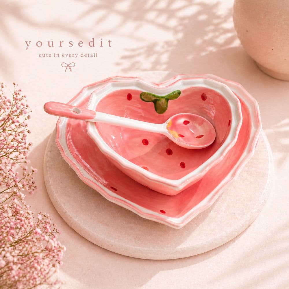 Heart Shape Bowl and Plate Set thumbnail 4