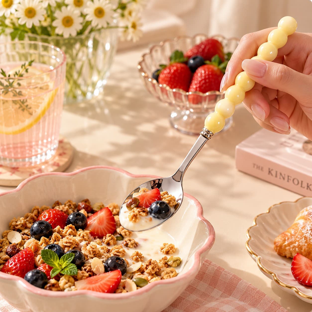 Korean Style Beaded Long Spoons thumbnail 4