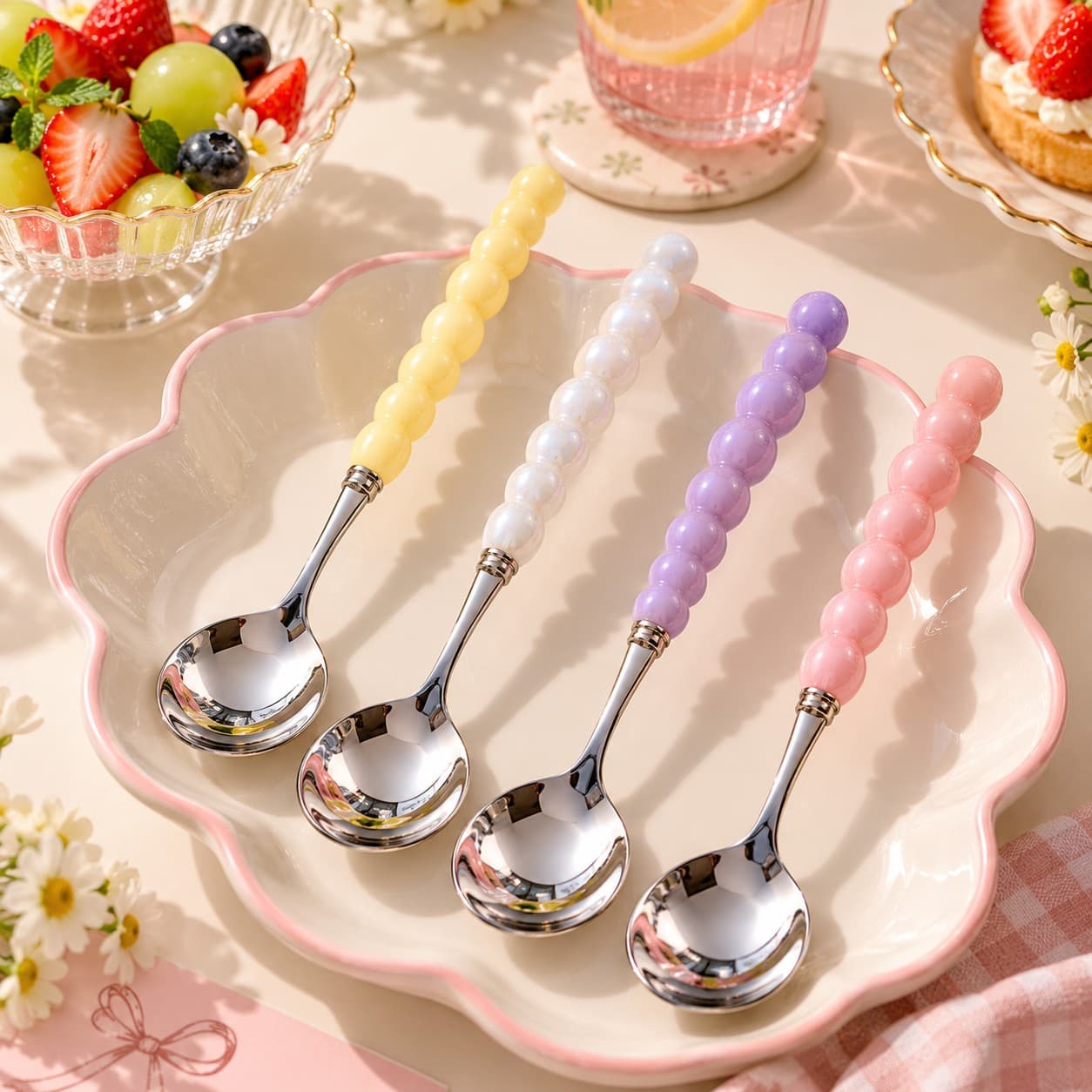 Korean Style Beaded Long Spoons by Yours Edit
