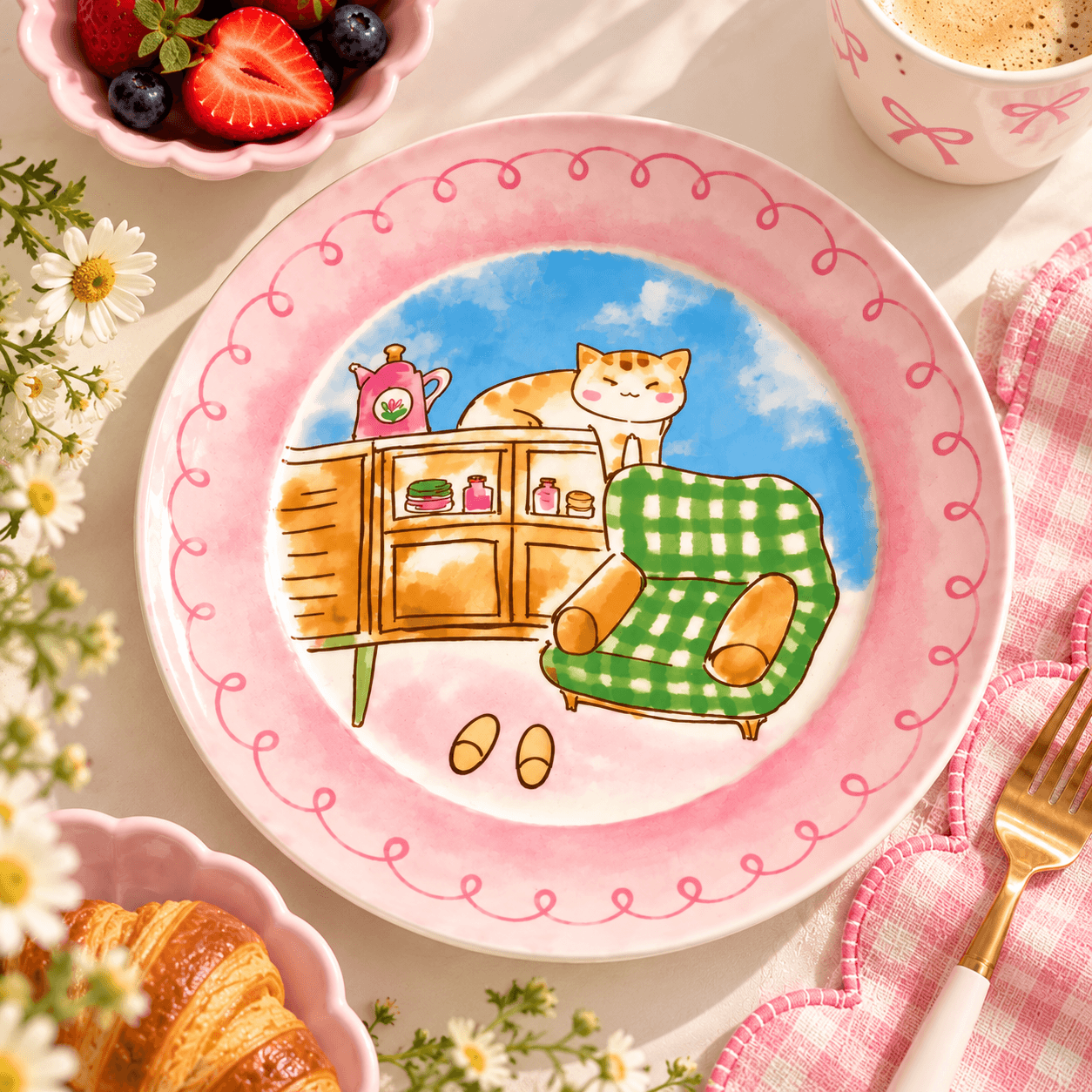 Korean Style Cartoon Ceramic Plate thumbnail 4