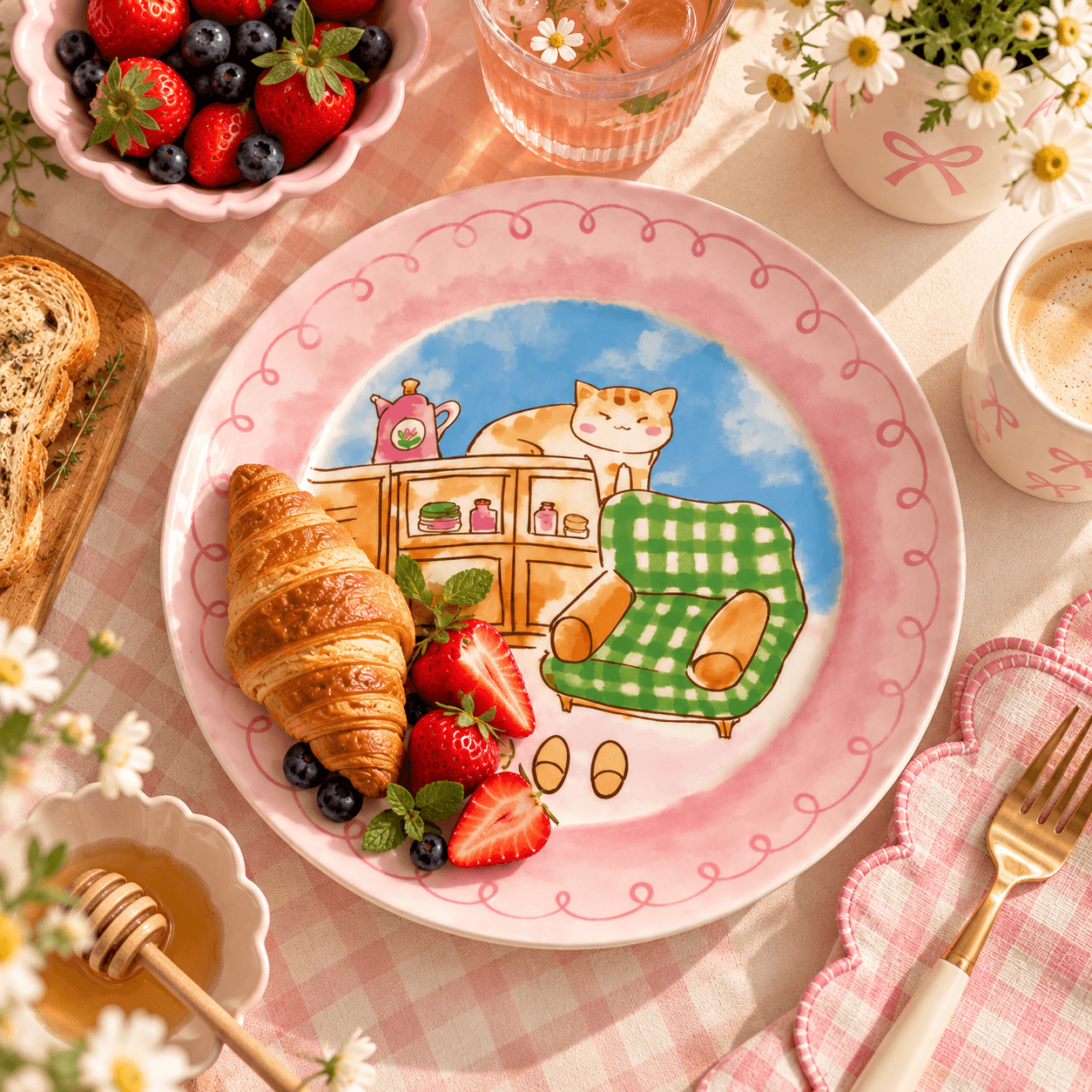 Korean Style Cartoon Ceramic Plate thumbnail 2