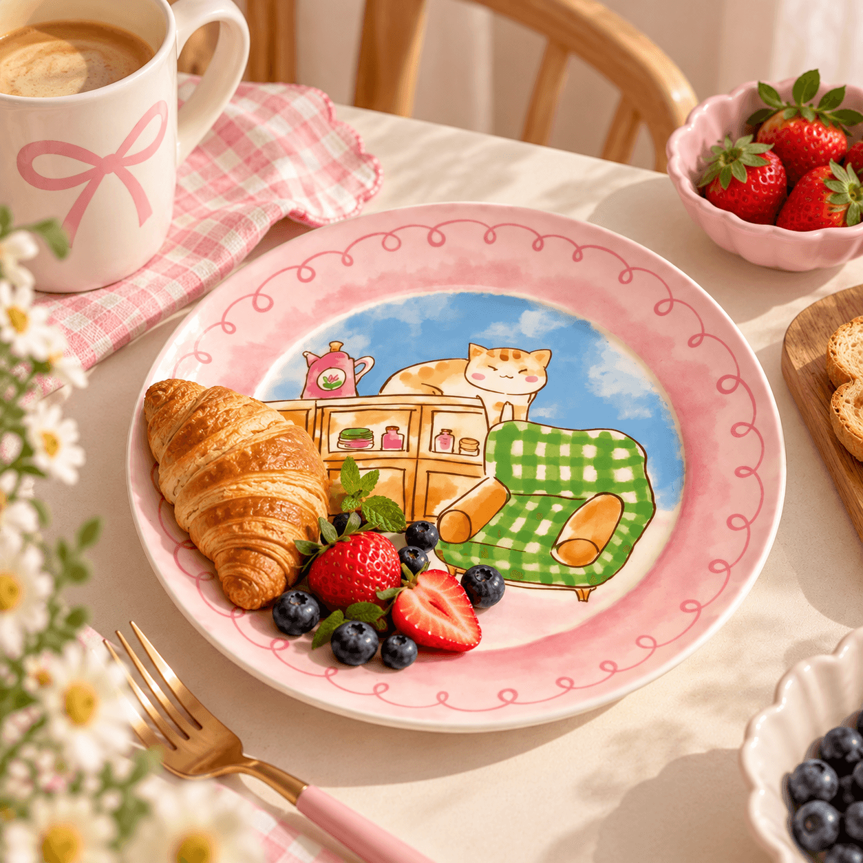 Korean Style Cartoon Ceramic Plate thumbnail 3