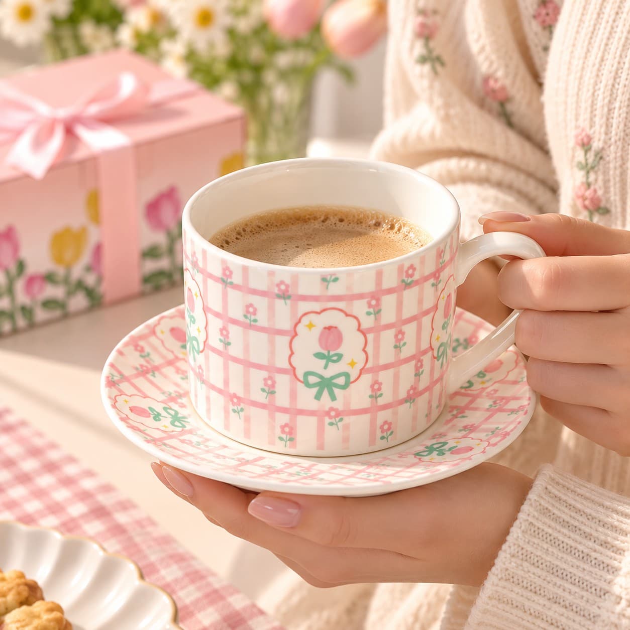 Korean Style Cup and Saucer Gift Box thumbnail 2