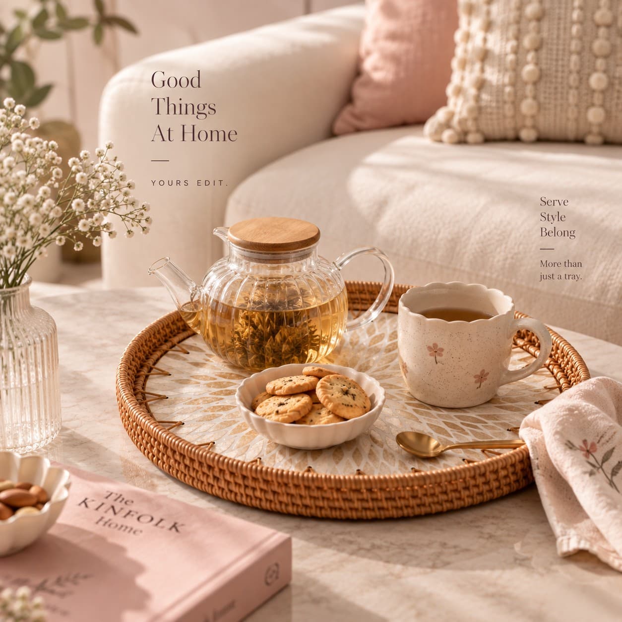 Rattan Shell Multi-purpose Tray thumbnail 3