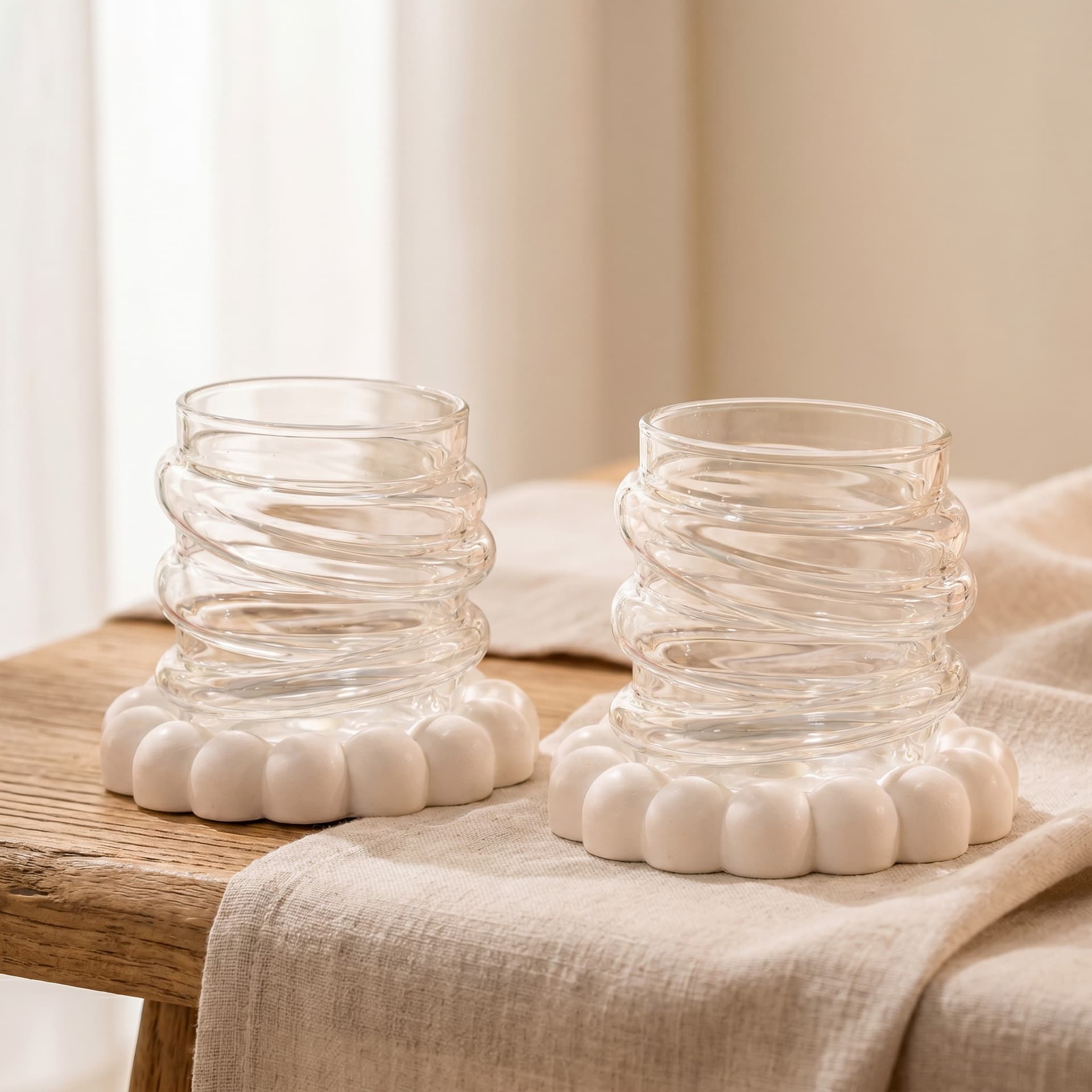 Spiral Glass — Set of 2 by Yours Edit